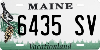 ME license plate 6435SV