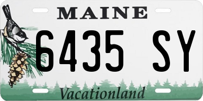 ME license plate 6435SY