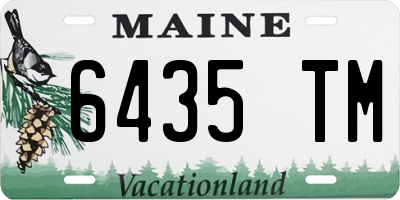 ME license plate 6435TM