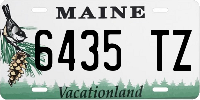 ME license plate 6435TZ