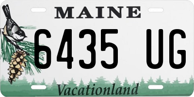 ME license plate 6435UG