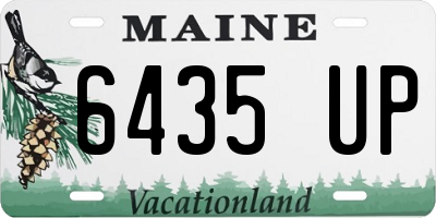 ME license plate 6435UP