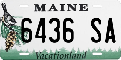 ME license plate 6436SA