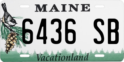 ME license plate 6436SB