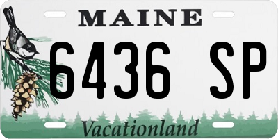 ME license plate 6436SP