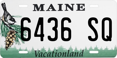 ME license plate 6436SQ