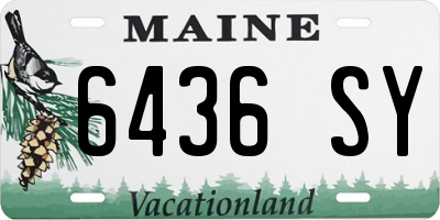 ME license plate 6436SY