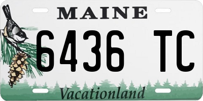 ME license plate 6436TC