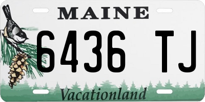 ME license plate 6436TJ