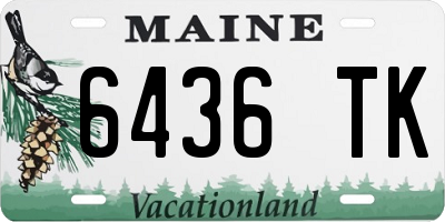 ME license plate 6436TK
