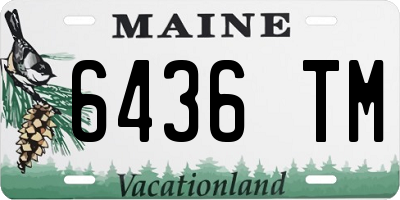 ME license plate 6436TM
