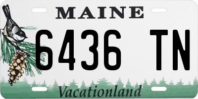 ME license plate 6436TN