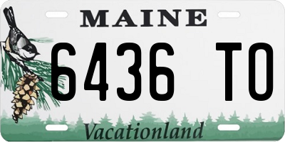 ME license plate 6436TO