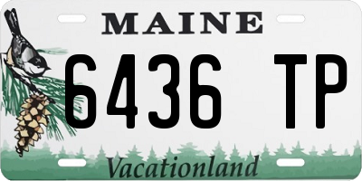 ME license plate 6436TP