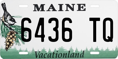 ME license plate 6436TQ