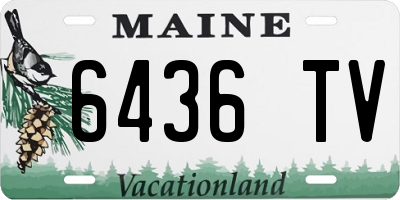 ME license plate 6436TV