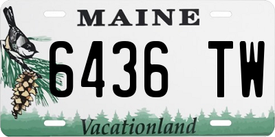 ME license plate 6436TW