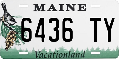 ME license plate 6436TY