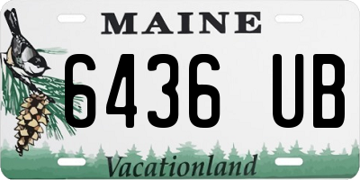 ME license plate 6436UB