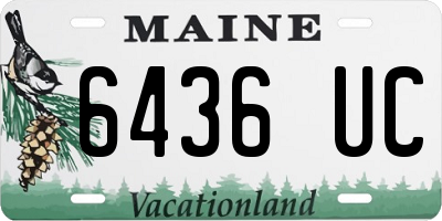 ME license plate 6436UC