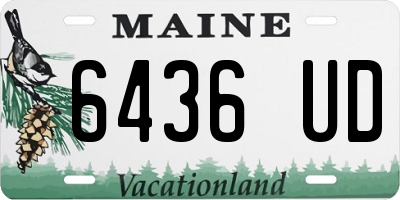 ME license plate 6436UD