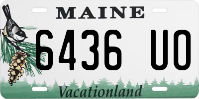 ME license plate 6436UO