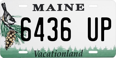 ME license plate 6436UP