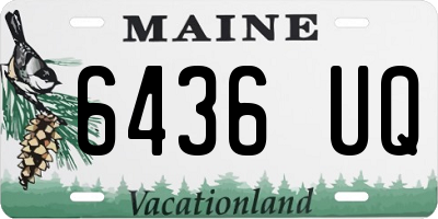 ME license plate 6436UQ