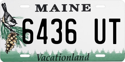 ME license plate 6436UT