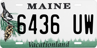 ME license plate 6436UW