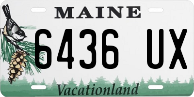ME license plate 6436UX