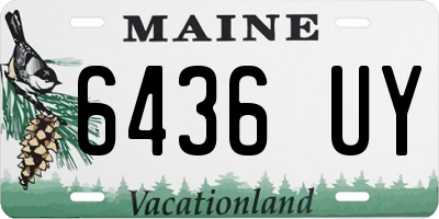 ME license plate 6436UY