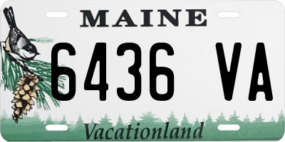 ME license plate 6436VA