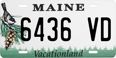 ME license plate 6436VD