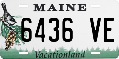 ME license plate 6436VE
