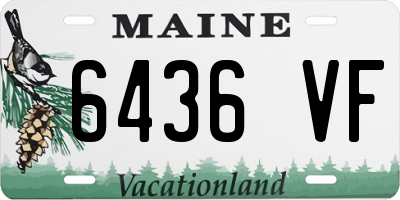 ME license plate 6436VF