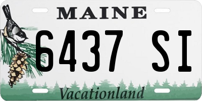 ME license plate 6437SI