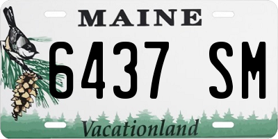 ME license plate 6437SM