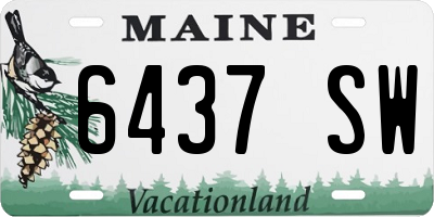 ME license plate 6437SW