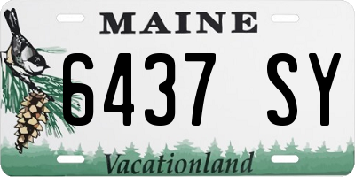 ME license plate 6437SY