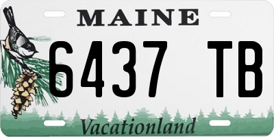 ME license plate 6437TB