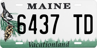 ME license plate 6437TD