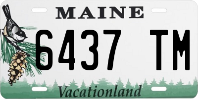 ME license plate 6437TM