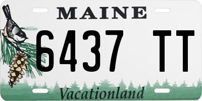 ME license plate 6437TT
