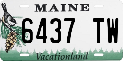 ME license plate 6437TW