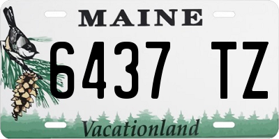 ME license plate 6437TZ