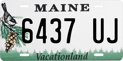 ME license plate 6437UJ