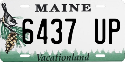 ME license plate 6437UP