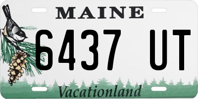 ME license plate 6437UT