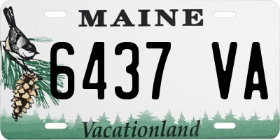 ME license plate 6437VA